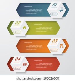Design clean number banners template/graphic or website layout. Vector.