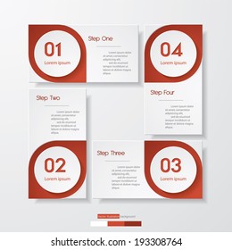 Design clean number banners template/graphic or website layout. Vector.
