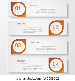 Design clean number banners template/graphic or website layout. Vector.