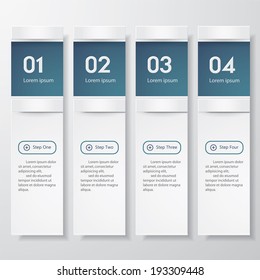 Design clean number banners template/graphic or website layout. Vector.