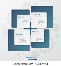 Design clean number banners template/graphic or website layout. Vector.