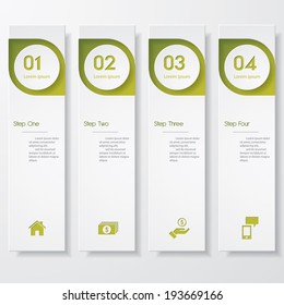 Design clean number banners template/graphic or website layout. Vector.