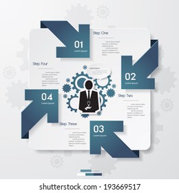 Design clean number banners template/graphic or website layout. Vector.