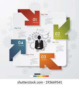 Design clean number banners template/graphic or website layout. Vector.