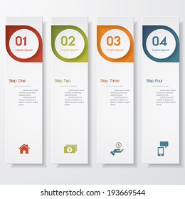 Design clean number banners template/graphic or website layout. Vector.