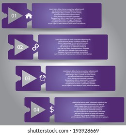 Design clean number banners template/graphic or website layout. Vector.