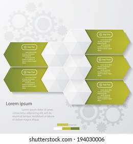 Design clean number banners template/graphic or website layout. Vector.