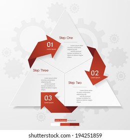 Design clean number banners template/graphic or website layout. Vector.