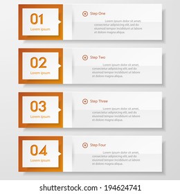 Design clean number banners template/graphic or website layout. Vector.