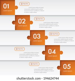 Design clean number banners template/graphic or website layout. Vector.
