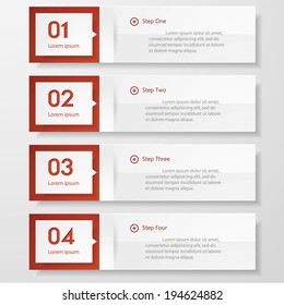 Design clean number banners template/graphic or website layout. Vector.