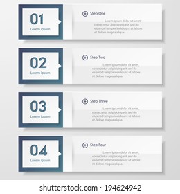 Design clean number banners template/graphic or website layout. Vector.