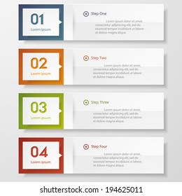 Design clean number banners template/graphic or website layout. Vector.