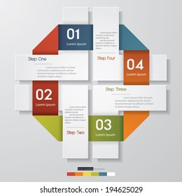 Design clean number banners template/graphic or website layout. Vector.