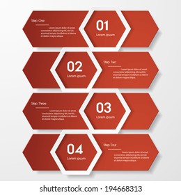 Design clean number banners template/graphic or website layout. Vector.