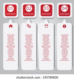 Design clean number banners template/graphic or website layout. Vector. 