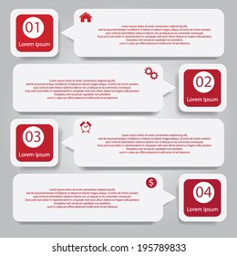 Design clean number banners template/graphic or website layout. Vector. 