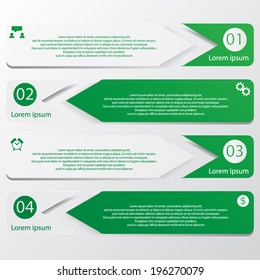 Design clean number banners template/graphic or website layout. Vector. 
