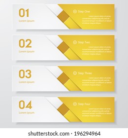 Design clean number banners template/graphic or website layout. Vector.