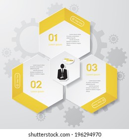 Design clean number banners template/graphic or website layout. Vector.
