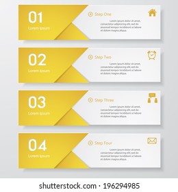 Design clean number banners template/graphic or website layout. Vector.