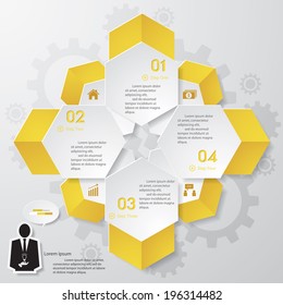 Design clean number banners template/graphic or website layout. Vector.
