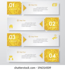 Design clean number banners template/graphic or website layout. Vector.