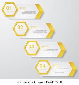 Design clean number banners template/graphic or website layout. Vector.