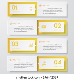 Design clean number banners template/graphic or website layout. Vector.