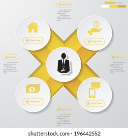 Design clean number banners template/graphic or website layout. Vector.