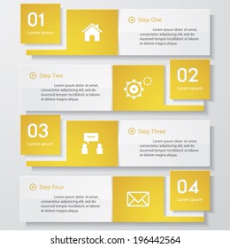 Design clean number banners template/graphic or website layout. Vector.