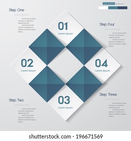 Design clean number banners template/graphic or website layout. Vector.
