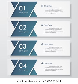 Design clean number banners template/graphic or website layout. Vector.