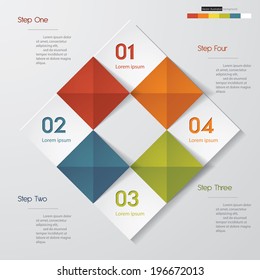 Design clean number banners template/graphic or website layout. Vector.