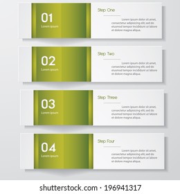 Design clean number banners template/graphic or website layout. Vector.