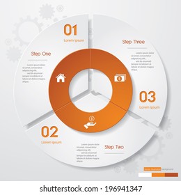 Design clean number banners template/graphic or website layout. Vector.