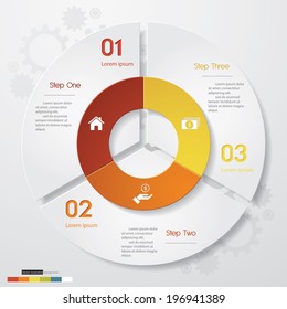 Design clean number banners template/graphic or website layout. Vector.