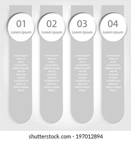 Design clean number banners template/graphic or website layout. Vector. 