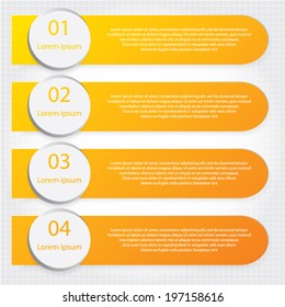 Design clean number banners template/graphic or website layout. Vector. 