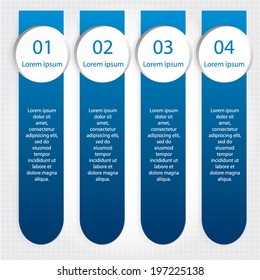 Design clean number banners template/graphic or website layout. Vector. 