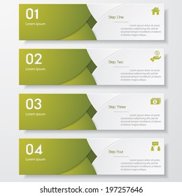 Design clean number banners template/graphic or website layout. Vector.