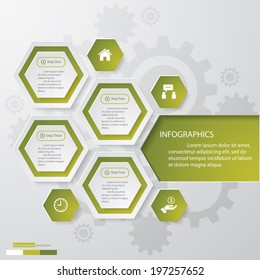 Design clean number banners template/graphic or website layout. Vector.