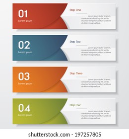 Design clean number banners template/graphic or website layout. Vector.