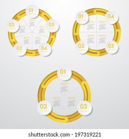 Design clean number banners template/graphic or website layout. Vector.