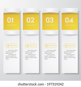 Design clean number banners template/graphic or website layout. Vector.