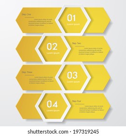 Design clean number banners template/graphic or website layout. Vector.