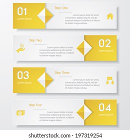 Design clean number banners template/graphic or website layout. Vector.