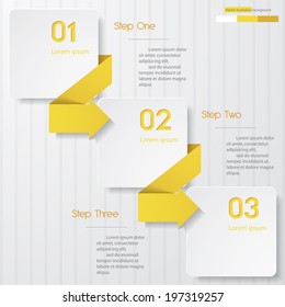 Design clean number banners template/graphic or website layout. Vector.