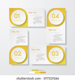 Design clean number banners template/graphic or website layout. Vector.