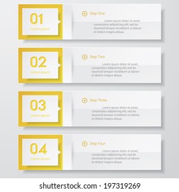 Design clean number banners template/graphic or website layout. Vector.